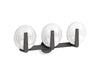 KOHLER K-38398-SC03S Hint Three-light sconce, matte black