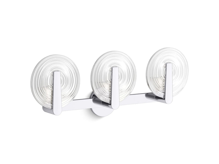 KOHLER K-38398-SC03S Hint Three-light sconce, polished chrome