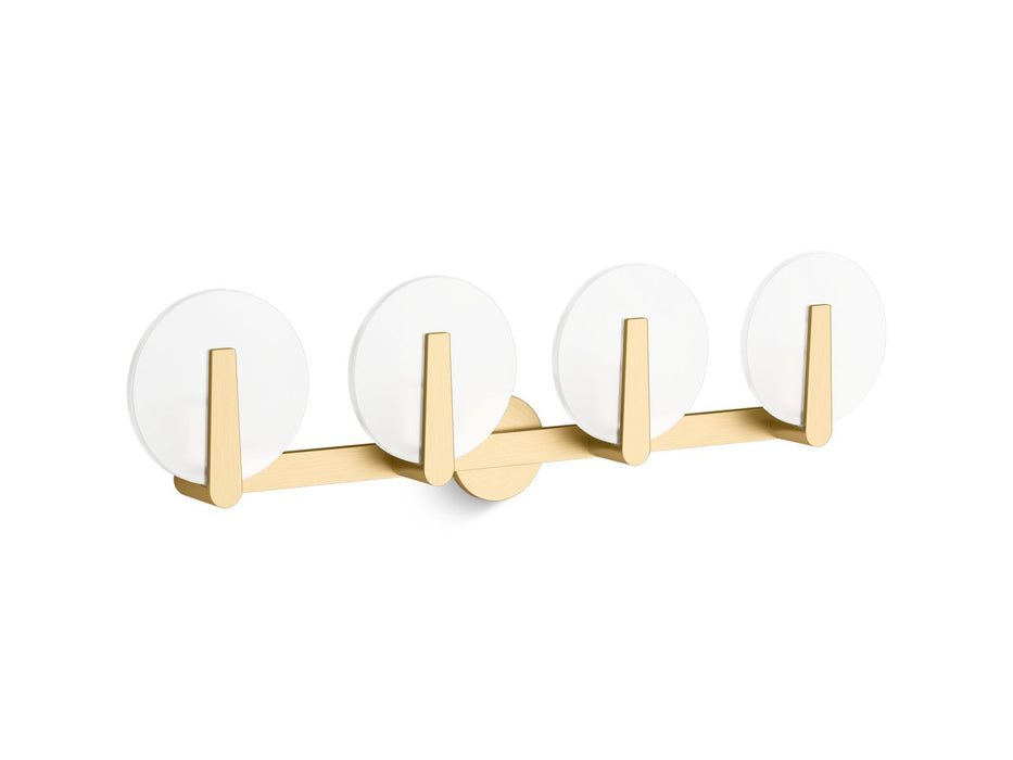 KOHLER K-38399-SC04 Hint Four-light sconce, brushed moderne brass