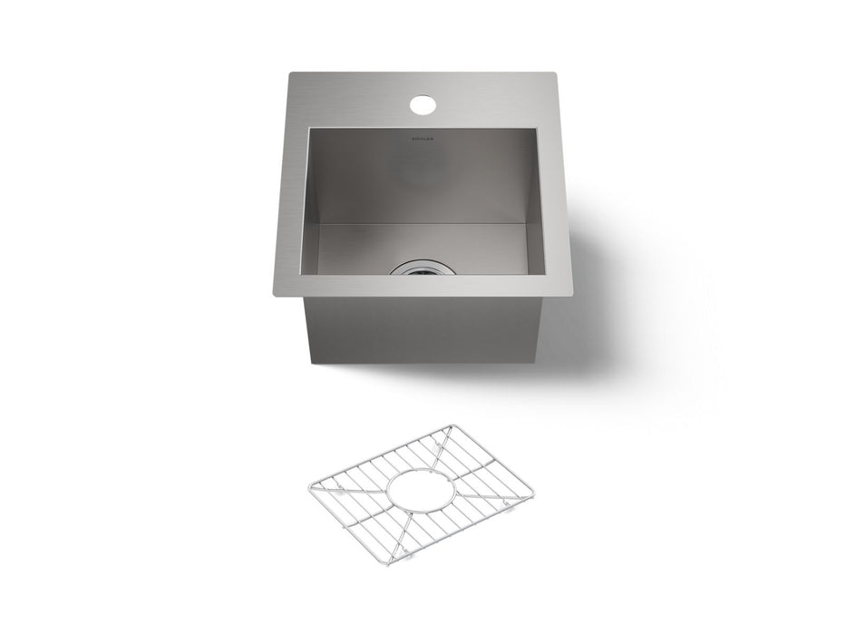 KOHLER K-3840-1 Vault 15" top-/undermount bar sink, stainless steel