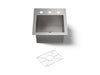 KOHLER K-3840-3 Vault 15" top-/undermount bar sink, stainless steel