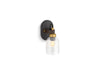 KOHLER K-38416-SC01 Tannage One-light sconce, black with brass trim - view 2