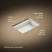 3/4 view of product with dimensions