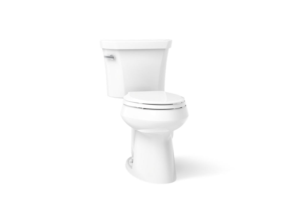 KOHLER K-3889-U Highline Two-piece Elongated Toilet, 1.28 GPF, White - 3/4 view of product