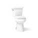 KOHLER K-3889-U Highline Two-piece Elongated Toilet, 1.28 GPF, White - 3/4 view of product
