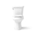 KOHLER K-3889-U Highline Two-piece Elongated Toilet, 1.28 GPF, White - front view of product