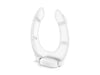 KOHLER K-39058 Cleana Rebound Commercial Elongated Toilet Seat, White - 3/4 view of product