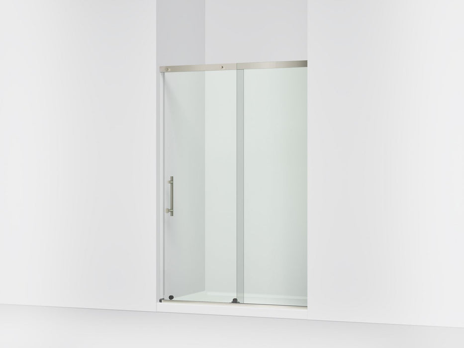 KOHLER K-39256-6L Elate 44-5/8"-47-5/8" W x 70-1/2" H Sliding Shower Door with 1/4"-thick Crystal Clear Glass, Anodized Brush