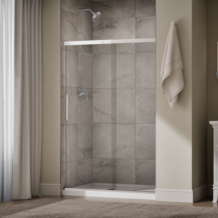 KOHLER K-39256-6L Elate 44-5/8"-47-5/8" W x 70-1/2" H Sliding Shower Door with 1/4"-thick Crystal Clear Glass, Bright Polishe