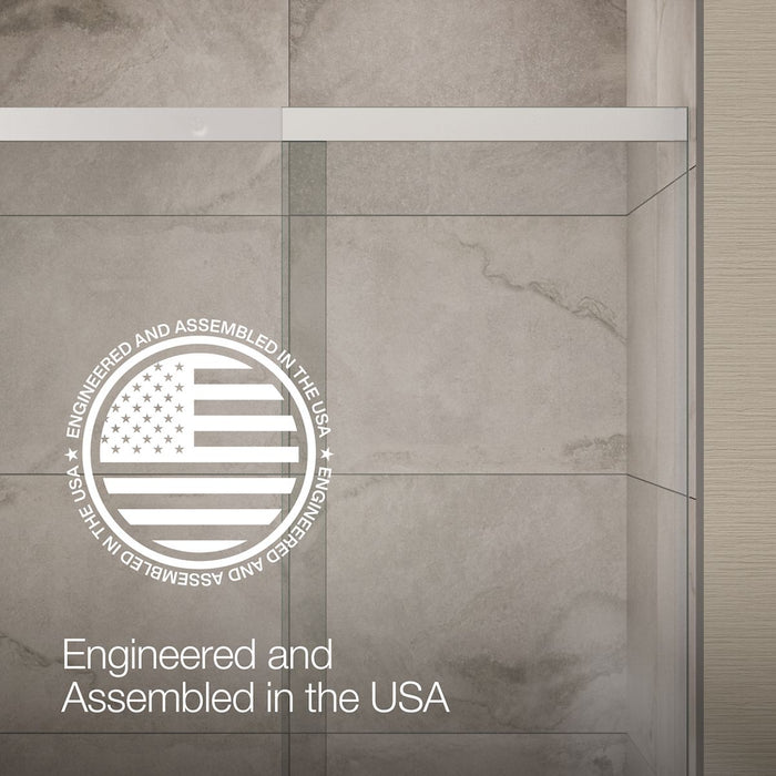 KOHLER K-39256-6L Elate 44-5/8"-47-5/8" W x 70-1/2" H Sliding Shower Door with 1/4"-thick Crystal Clear Glass, Bright Polishe