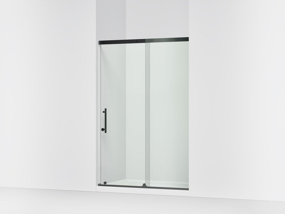 KOHLER K-39256-6L Elate 44-5/8"-47-5/8" W x 70-1/2" H Sliding Shower Door with 1/4"-thick Crystal Clear Glass, Matte Black - 