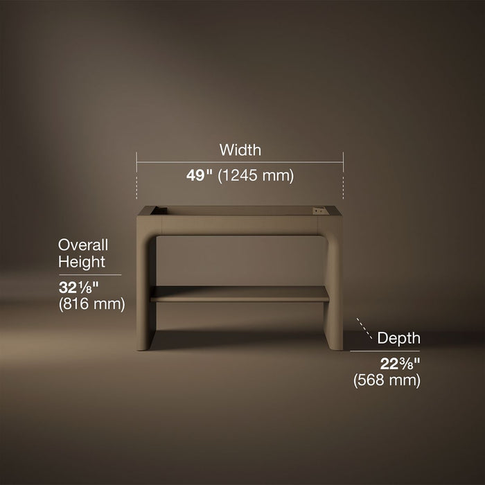 3/4 view of product with dimensions