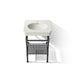 KOHLER K-39303-1 Claude 24" Rectangular Console Table Bathroom Sink, Dune with Matte Black - Detail image of a product featur