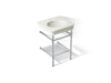 KOHLER K-39303-1 Claude 24" Rectangular Console Table Bathroom Sink, Dune with Polished Chrome - 3/4 view of product