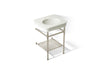 KOHLER K-39303-1 Claude 24" Rectangular Console Table Bathroom Sink, Vibrant Brushed Nickel - 3/4 view of product
