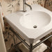 KOHLER K-39303-1 Claude 24" Rectangular Console Table Bathroom Sink, Vibrant Brushed Nickel - Shows close up detail of produc