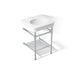 KOHLER K-39303-1 Claude 24" Rectangular Console Table Bathroom Sink, White with Polished Chrome - 3/4 view of product