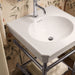 KOHLER K-39303-1 Claude 24" Rectangular Console Table Bathroom Sink, White with Polished Chrome - Shows close up detail of pr
