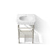 KOHLER K-39303-1 Claude 24" Rectangular Console Table Bathroom Sink, White with Vibrant Polished Nickel - Detail image of a p