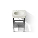 KOHLER K-39303-8 Claude 24" Rectangular Console Table Bathroom Sink, Dune with Matte Black - Detail image of a product featur