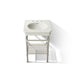 KOHLER K-39303-8 Claude 24" Rectangular Console Table Bathroom Sink, Dune with Vibrant Polished Nickel - Detail image of a pr