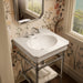 KOHLER K-39303-8 Claude 24" Rectangular Console Table Bathroom Sink, Dune with Vibrant Polished Nickel - image focused on sin