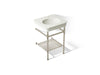 KOHLER K-39303-8 Claude 24" Rectangular Console Table Bathroom Sink, Vibrant Brushed Nickel - 3/4 view of product