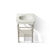 KOHLER K-39303-8 Claude 24" Rectangular Console Table Bathroom Sink, Vibrant Brushed Nickel - Detail image of a product featu