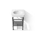 KOHLER K-39303-8 Claude 24" Rectangular Console Table Bathroom Sink, White with Black - Detail image of a product feature