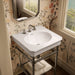 KOHLER K-39303-8 Claude 24" Rectangular Console Table Bathroom Sink, White with Brushed Nickel - image focused on single prod