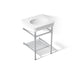 KOHLER K-39303-8 Claude 24" Rectangular Console Table Bathroom Sink, White with Polished Chrome - 3/4 view of product