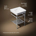 3/4 view of product with dimensions