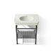 KOHLER K-39304-1 Claude 30" Rectangular Console Table Bathroom Sink, Dune with Matte Black - Detail image of a product featur