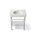 KOHLER K-39304-1 Claude 30" Rectangular Console Table Bathroom Sink, Dune with Polished Chrome - Detail image of a product fe