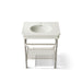 KOHLER K-39304-1 Claude 30" Rectangular Console Table Bathroom Sink, Dune with Vibrant Polished Nickel - Detail image of a pr