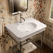 KOHLER K-39304-1 Claude 30" Rectangular Console Table Bathroom Sink, White with Brushed Nickel - image focused on single prod