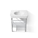 KOHLER K-39304-1 Claude 30" Rectangular Console Table Bathroom Sink, White with Polished Chrome - Detail image of a product f