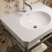 KOHLER K-39304-1 Claude 30" Rectangular Console Table Bathroom Sink, White with Vibrant Polished Nickel - Shows close up deta