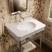 KOHLER K-39304-1 Claude 30" Rectangular Console Table Bathroom Sink, White with Vibrant Polished Nickel - image focused on si