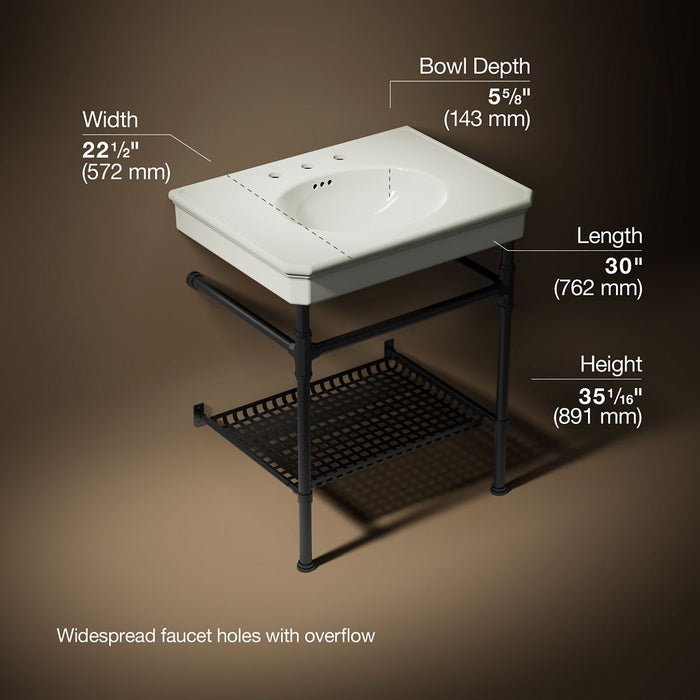 3/4 view of product with dimensions