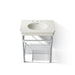 KOHLER K-39304-8 Claude 30" Rectangular Console Table Bathroom Sink, Dune with Polished Chrome - Detail image of a product fe