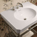 KOHLER K-39304-8 Claude 30" Rectangular Console Table Bathroom Sink, White with Vibrant Polished Nickel - Shows close up deta