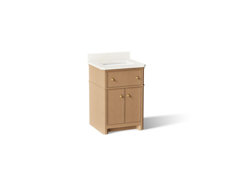 KOHLER K-39305 Claude 24" bathroom vanity cabinet with sink and quartz top