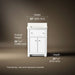 3/4 view of product with dimensions