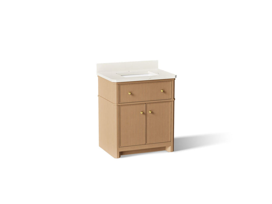KOHLER K-39306 Claude 30" bathroom vanity cabinet with sink and quartz top