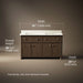 3/4 view of product with dimensions