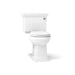 KOHLER K-3933-RA Memoirs Stately Two-piece Round-front Toilet, 1.28 GPF, White - 3/4 view of product