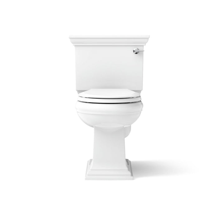 KOHLER K-3933-RA Memoirs Stately Two-piece Round-front Toilet, 1.28 GPF, White - front view of product