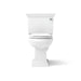 KOHLER K-3933-RA Memoirs Stately Two-piece Round-front Toilet, 1.28 GPF, White - front view of product