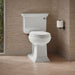 KOHLER K-3933-RA Memoirs Stately Two-piece Round-front Toilet, 1.28 GPF, White - image focused on single product story